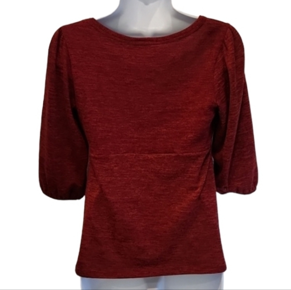 AB Studio Ruby Red Keyhole Front Top - Picture 5 of 7